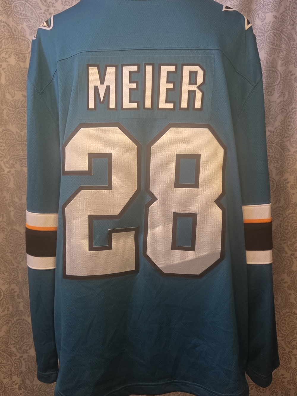 Fanatics Teal San Jose Sharks Hockey Jersey - #28 Meier